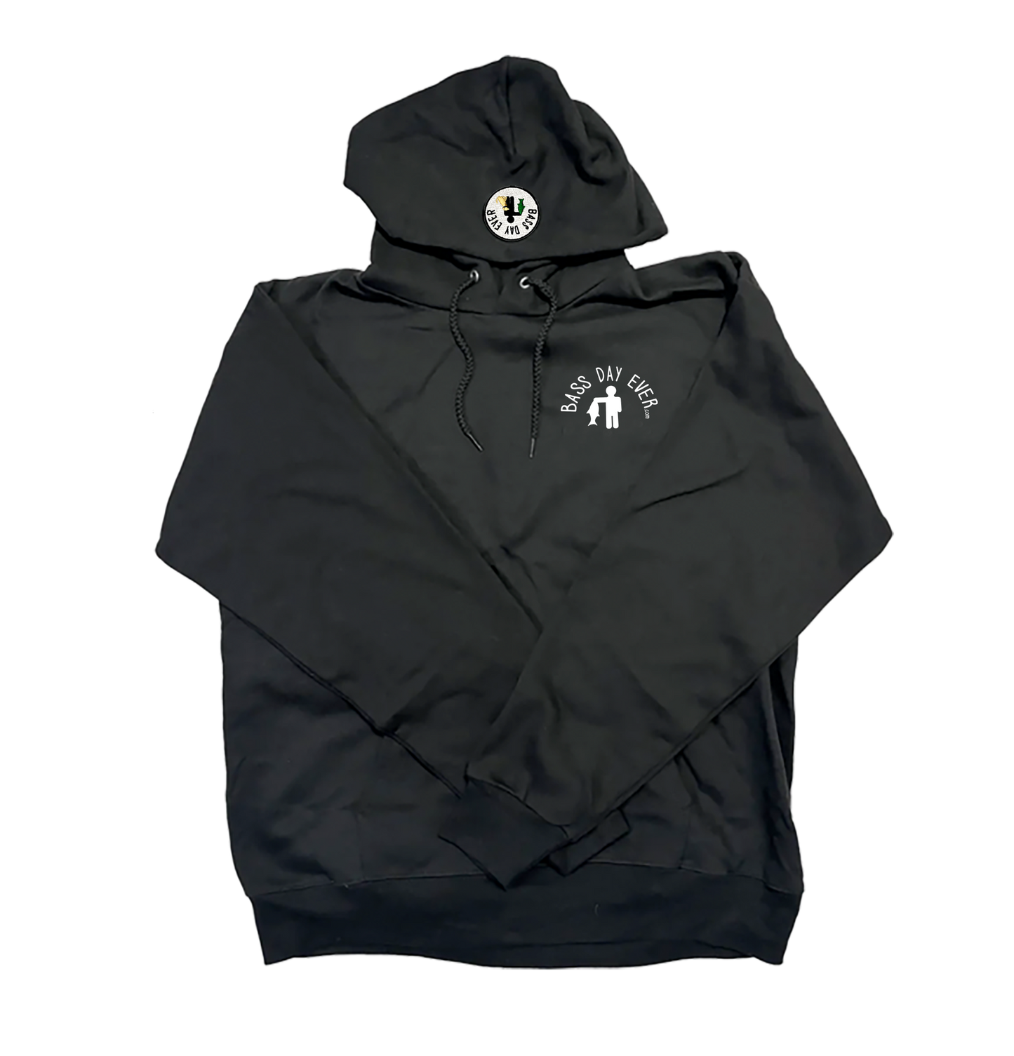 Black Hoodie / Embroidered Patch