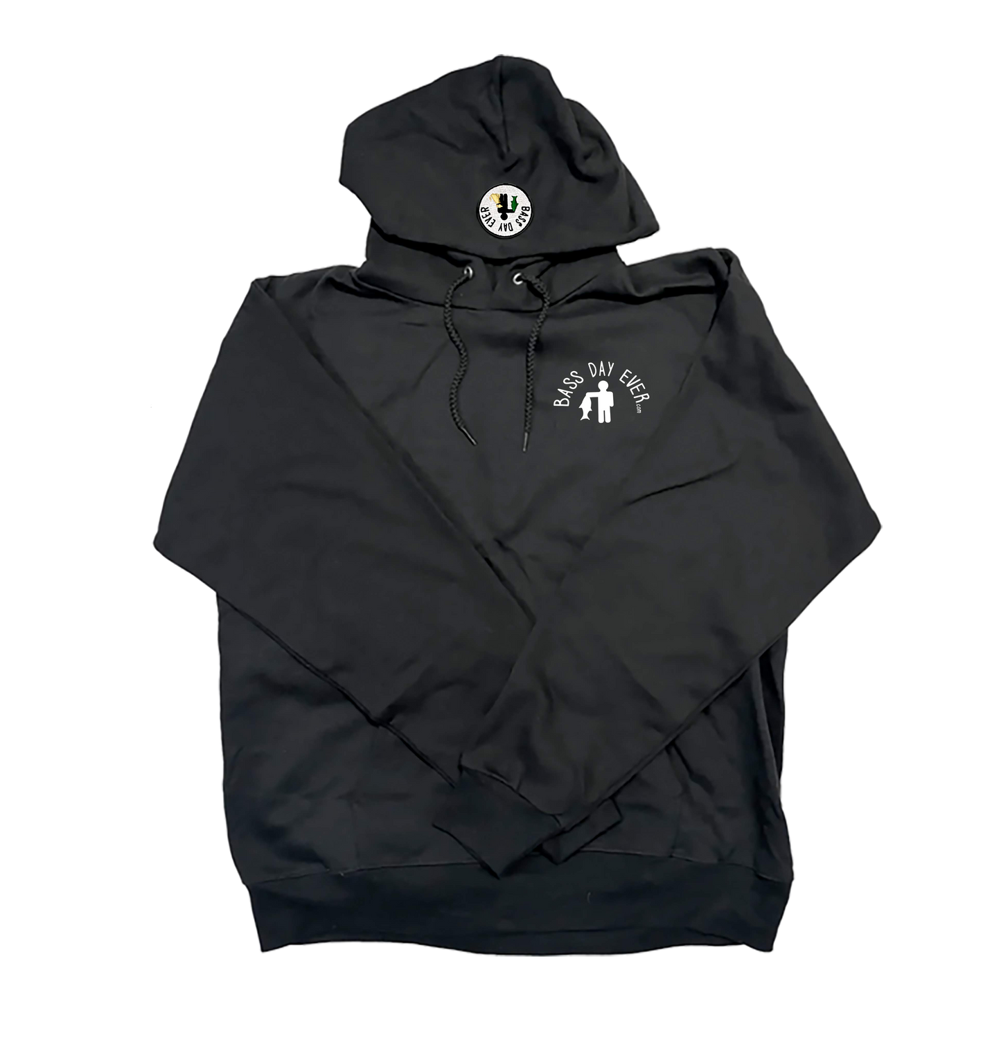 Black Hoodie / Embroidered Patch